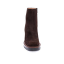 Bottines en cuir à talon hauts - Marron foncé