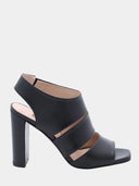 ALBANO - Sandales Femmes en cuir à talon - Noir