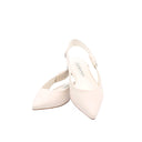 Ballerines plates en cuir - Ivoire