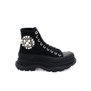 ALEXANDER MCQUEEN® - Baskets Montantes plateforme crantée, brodée de perles - Ironie