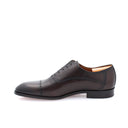 Richelieu Homme en cuir ornée de perforations - Marron foncé