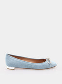AQUAZZURA - Parisina Crystal Ballet - Denim