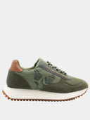 Baskets homme à semelle crantée - Vert Olive