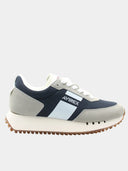 Baskets homme à semelle crantée - Gris et Bleu foncé