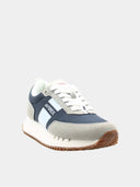 Baskets homme à semelle crantée - Gris et Bleu foncé