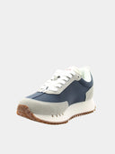 Baskets homme à semelle crantée - Gris et Bleu foncé