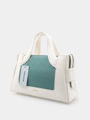 Sac à main - Blanc/Bleu Turquoise