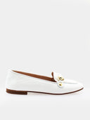 Mocassins en Cuir Verni – Blanc