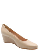 Ballerines à talon et plateforme - Beige