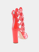 Sandales en cuir verni - Rouge