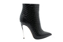 Bottines à talon en cuir - Noir