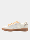 Rebel Sneakers femme en mesh – Blanc cassé & orange