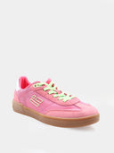 Rebel Sneakers femme à semelle gomme – Rose & vert pastel