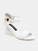 Chaussures à talon en cuir - Blanc