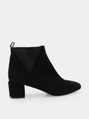 ALBANO - Bottines à talon en suède - Noir