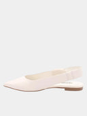 Ballerines plates en cuir - Ivoire