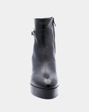 Bottines en cuir à plateau - Noir