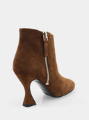 Bottines en cuir suède - Marron