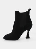 Bottines en cuir suède - Noir