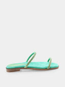 ALBANO - Mules plates en daim - Vert
