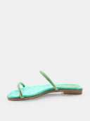 Mules plates en daim - Vert