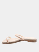 Mules plates en strass - Beige