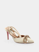ALBANO - Sandales à talons satinées - Doré