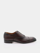 Chaussures richelieu brunes pour homme en cuir lisse Antonio Maurizi avec lacets élégants et finition haut de gamme