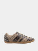 DIOR - Baskets basses monogramme femme - Beige et marron