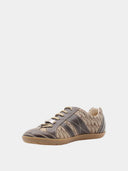 Baskets basses monogramme - Beige et marron
