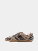 Baskets basses monogramme - Beige et marron