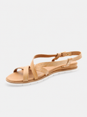 Sandales basses en cuir - Beige