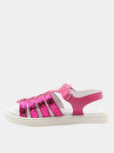Sandales ouvertes pailletées enfant - Rose