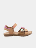 PRIMIGI - Sandales ouvertes fleuries enfant - Camel