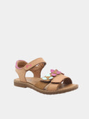 PRIMIGI - Sandales ouvertes fleuries enfant - Camel