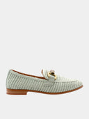 Mocassins en raphia - Vert Pale