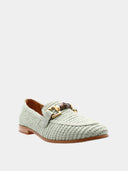 Mocassins en raphia - Vert Pale
