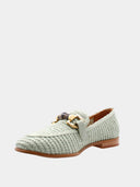 Mocassins en raphia - Vert Pale