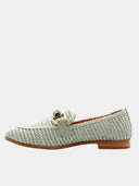 Mocassins en raphia - Vert Pale