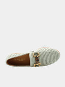 Mocassins en raphia - Vert Pale