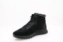 Baskets montantes en cuir nubuck - Noir