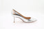 GIANVITO ROSSI - Pointy Pump Tacos 70 - Silver