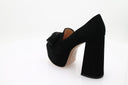 Sandales 70 à plateau en velour - Noir