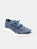Sneaker Knit Bouclé - Bleu