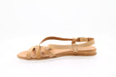 Sandales basses en cuir - Beige