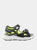 Sandales pour garçons - Noir & jaune fluo
