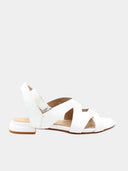 Sandales ouvertes femme en cuir - Blanc
