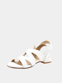 Sandales ouvertes femme en cuir - Blanc