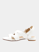 Sandales ouvertes femme en cuir - Blanc