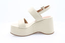 Sandales Plateforme en cuir - Ivoire